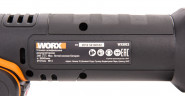 Угловая шлифовальная машина (болгарка) WORX WX803, 20v, 125 мм, в комплекте АКБ 2 А·ч + 4 А·ч и ЗУ, кейс (аккумуляторная)