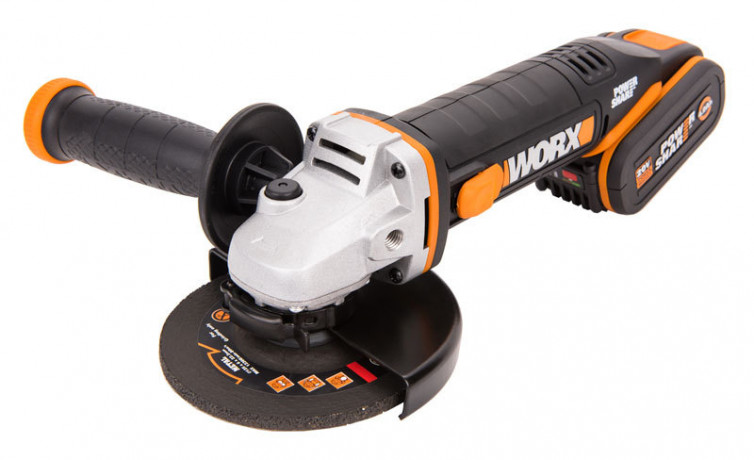 Угловая шлифовальная машина (болгарка) WORX WX803.9, 20v, 125 мм, без АКБ и ЗУ (аккумуляторная)