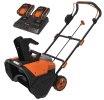 Снегоуборщик WORX WG471E, 40v, 50 см, в комплекте АКБ 2x4 А·ч и ЗУ (аккумуляторный)