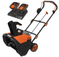 Снегоуборщик WORX WG471E, 40v, 50 см, в комплекте АКБ 2x4 А·ч и ЗУ (аккумуляторный)