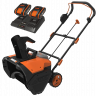 Снегоуборщик WORX WG471E, 40v, 50 см, в комплекте АКБ 2x4 А·ч и ЗУ (аккумуляторный)