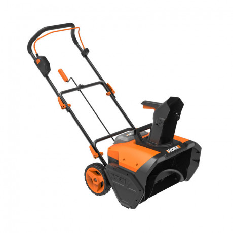 Снегоуборщик WORX WG471E, 40v, 50 см, в комплекте АКБ 2x4 А·ч и ЗУ (аккумуляторный)