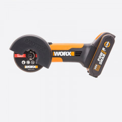 Угловая шлифовальная машина (болгарка) WORX WX801, 20v, 76 мм, в комплекте АКБ 2 А·ч и ЗУ, кейс (аккумуляторная)