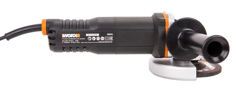 Угловая шлифовальная машина (болгарка) WORX WX711, 220v, 115 мм, 750 Вт (сетевая)