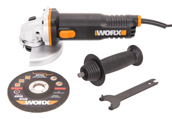 Угловая шлифовальная машина (болгарка) WORX WX712, 220v, 125 мм, 860 Вт, кейс (сетевая)