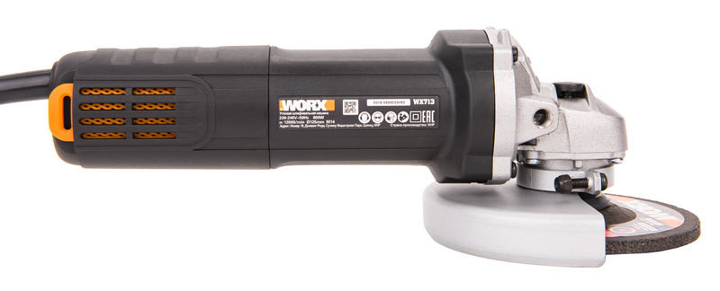 Угловая шлифовальная машина (болгарка) WORX WX713, 220v, 125 мм, 800 Вт (сетевая)