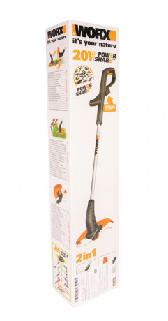 Триммер WORX WG157E, 20v, 25 см, в комплекте АКБ 1.5 А·ч и ЗУ (аккумуляторный)