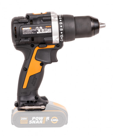 Дрель-шуруповерт WORX WX102.9, 20v, 60 Нм, без АКБ и ЗУ (аккумуляторная)