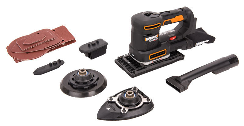 Виброшлифмашина WORX WX820.9, 20v, без АКБ и ЗУ (аккумуляторная)