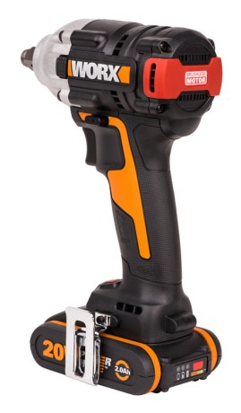 Гайковерт аккумуляторный WORX WX272 20В, БЕСЩЕТОЧНЫЙ, 2АЧ X2, КЕЙС