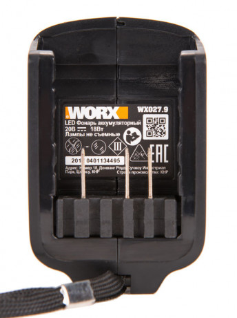 Фонарь WORX WX027.9, 20v, без АКБ и ЗУ (аккумуляторный)