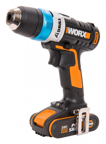 Дрель-шуруповерт WORX AiDrill WX178, 20v, 20 Нм, в комплекте АКБ 2 А·ч и ЗУ, кейс (аккумуляторная)
