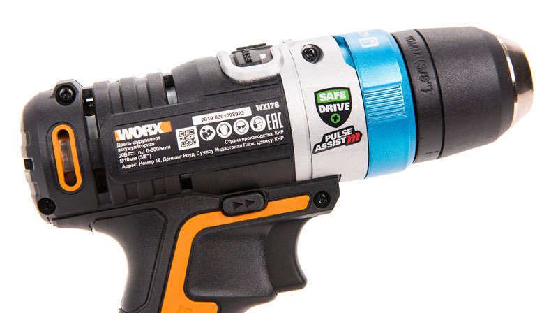 Дрель-шуруповерт WORX AiDrill WX178, 20v, 20 Нм, в комплекте АКБ 2 А·ч и ЗУ, кейс (аккумуляторная)