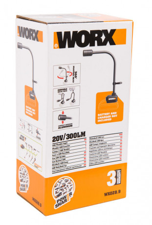 Фонарь WORX WX028.9, 20v, без АКБ и ЗУ (аккумуляторный)