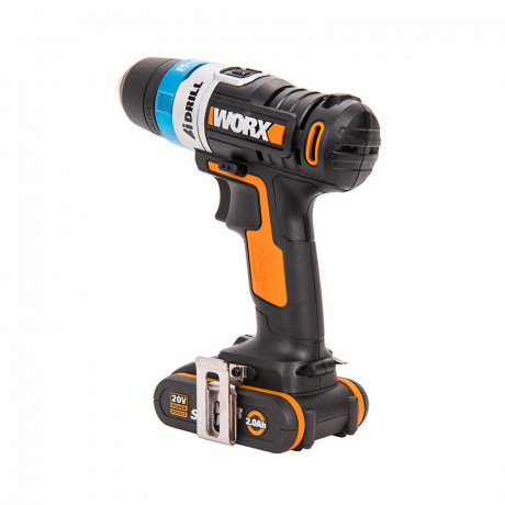 Дрель-шуруповерт WORX AiDrill WX178.1, 20v, 20 Нм, в комплекте АКБ 2х2 А·ч и ЗУ, кейс (аккумуляторная)