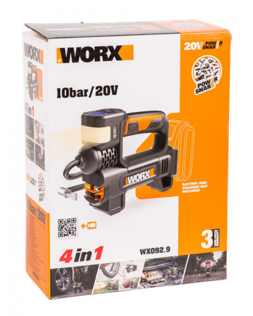 Насос с фонарем WORX WX092.9, 20v, без АКБ и ЗУ (аккумуляторный)