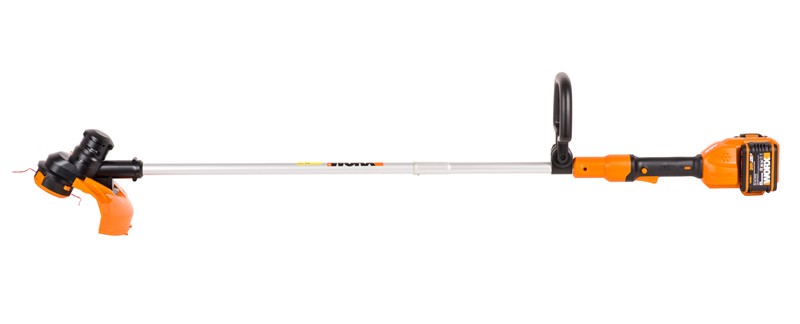 Триммер WORX WG183E, 40v, 33 см, в комплекте АКБ 2х2 А·ч и ЗУ (аккумуляторный)