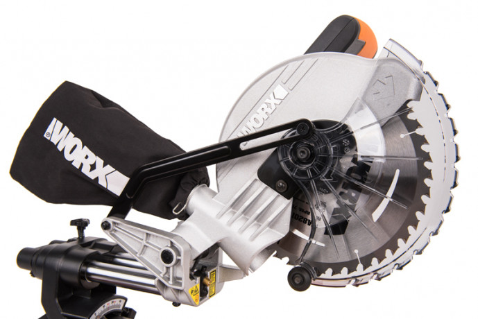 Торцовочная пила WORX WX845.9, 20В, 216 мм, без АКБ и ЗУ (аккумуляторная)