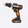 Ударная дрель-шуруповерт WORX WX372, 20v, 50 Нм, в комплекте АКБ 2х2 А·ч и ЗУ, кейс (аккумуляторная)