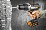 Ударная дрель-шуруповерт WORX WX372, 20v, 50 Нм, в комплекте АКБ 2х2 А·ч и ЗУ, кейс (аккумуляторная)