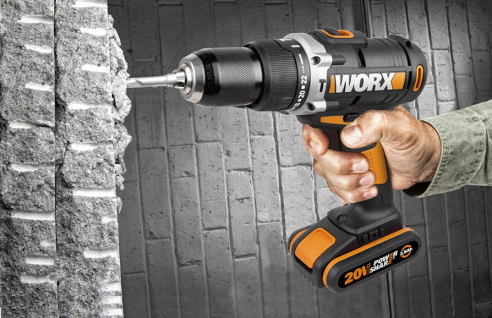 Ударная дрель-шуруповерт WORX WX372.9, 20v, 50 Нм, без АКБ и ЗУ (аккумуляторная)