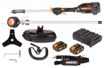Триммер WORX NITRO WG186E.1, 40v, 38 см, в комплекте АКБ 2х4 А·ч и ЗУ (аккумуляторный)