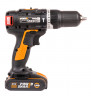 Ударная дрель-шуруповерт WORX WX367.1, 20v, 40 Нм, в комплекте АКБ 2х2 А·ч и ЗУ, с набором оснастки 158 шт. (аккумуляторная)