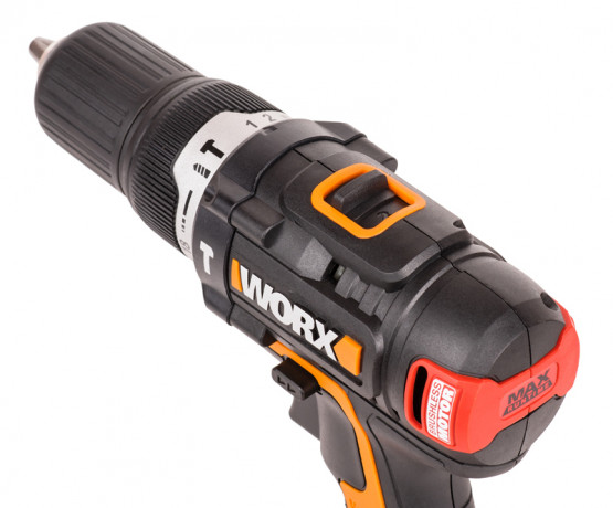 Ударная дрель-шуруповерт WORX WX367.1, 20v, 40 Нм, в комплекте АКБ 2х2 А·ч и ЗУ, с набором оснастки 158 шт. (аккумуляторная)