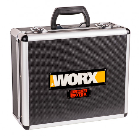 Ударная дрель-шуруповерт WORX WX367.1, 20v, 40 Нм, в комплекте АКБ 2х2 А·ч и ЗУ, с набором оснастки 158 шт. (аккумуляторная)