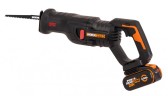 Аккумуляторная сабельная пила WORX WX516, 20В, 4Ач х1, ЗУ 2А.
