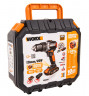 Ударная дрель-шуруповерт WORX WX373, 20v, 60 Нм, в комплекте АКБ 2х2 А·ч и ЗУ,кейс (аккумуляторная)