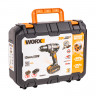 Ударная дрель-шуруповерт WORX WX352.1, 20v, 60 Нм, в комплекте АКБ 2х4 А·ч и ЗУ, ЗУ, кейс (аккумуляторная)