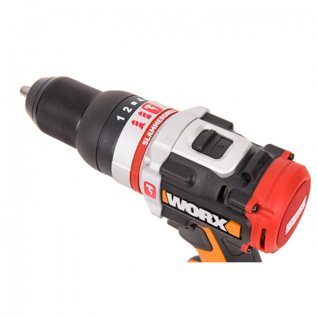 Ударная дрель-шуруповерт WORX WX354, 20v, 60 Нм, в комплекте АКБ 2х2 А·ч и ЗУ, кейс (аккумуляторная)