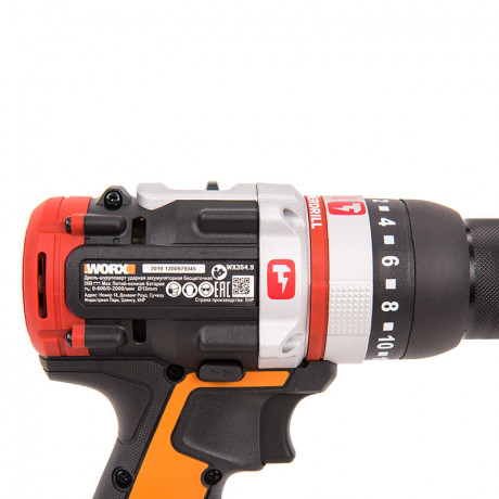 Ударная дрель-шуруповерт WORX WX354.9, 20v, 60 Нм, без АКБ и ЗУ (аккумуляторная)