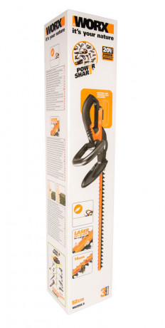 Кусторез WORX WG259E.9, 20v, 52 см, без АКБ и ЗУ (аккумуляторный)