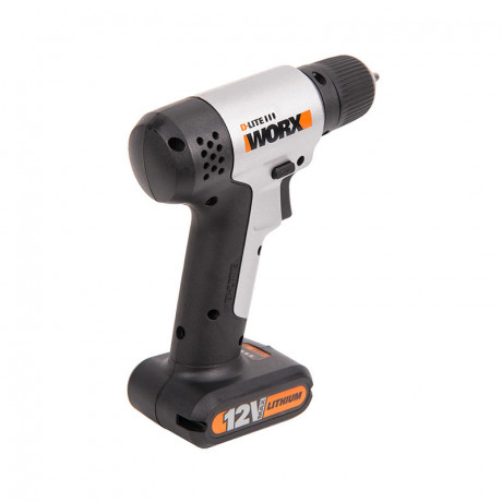 Шуруповерт WORX WX104.2, 12v, в комплекте АКБ 1.5 А·ч и ЗУ, аксессуары, (аккумуляторный)
