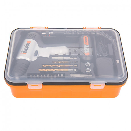 Шуруповерт WORX WX104.2, 12v, в комплекте АКБ 1.5 А·ч и ЗУ, аксессуары, (аккумуляторный)