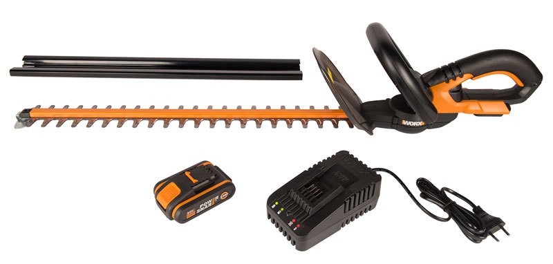 Кусторез WORX WG260E.9, 20v, 61 см, без АКБ и ЗУ (аккумуляторный)