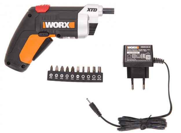Отвертка WORX WX252 XTD, 4v, 3 Нм (аккумуляторная) с набором бит 10 шт