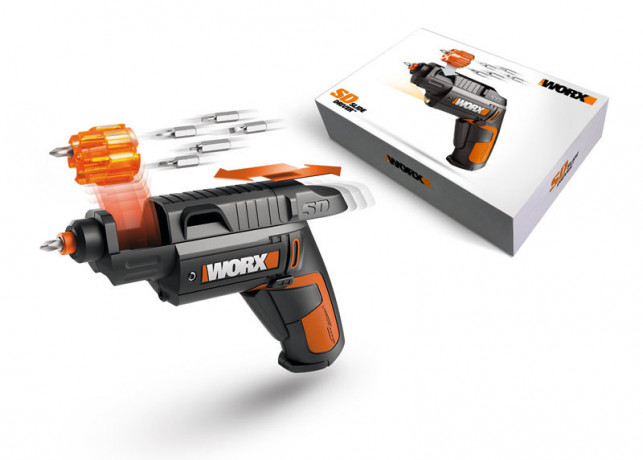 Отвертка WORX SD Slide Driver WX254.4, 4v, 3 Нм (аккумуляторная) с набором бит 5 шт