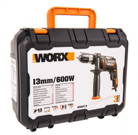 Дрель-ударная WORX WX317.2, 220v, 25 Нм, 600 Вт (сетевая)