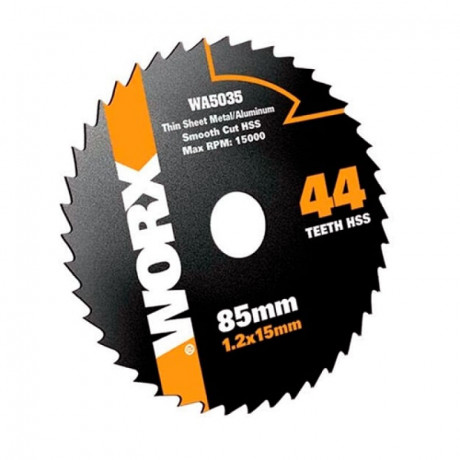 Пильный диск по металлу WORX 44T HSS 85х1,2х15 мм