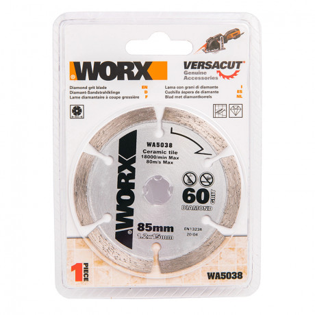 Пильный диск алмазный WORX 85х1,2х15 мм