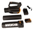 Воздуходувка WORX AIR TURBINE WG547E, 20v, в комплекте АКБ 2 А·ч и ЗУ (аккумуляторная)