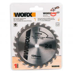 Пильный диск твердосплавный WORX 24T TCT 120х1,2х9,5 мм