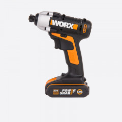 Винтоверт WORX WX290.1, 20v, 107 Нм, в комплекте АКБ 2 А·ч и ЗУ, кейс (аккумуляторный)