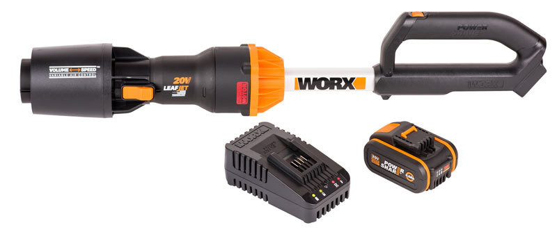 Воздуходувка WORX WG543E, 20v, в комплекте АКБ 4 А·ч и ЗУ (аккумуляторная)