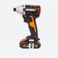 Ударный винтоверт WORX WX261, 20v, 230 Нм, в комплекте АКБ 2х2 А·ч и ЗУ, кейс (аккумуляторный)