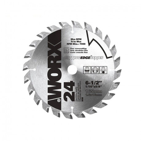 Пильный диск твердосплавный WORX 24T TCT 165х1,6х20 мм