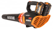 Воздуходувка WORX WG584E, 40v, в комплекте АКБ 2х2 А·ч и ЗУ (аккумуляторная)
